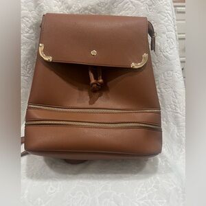 Elegant Brown Leather Backpack